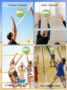 A 2 Pieces Set Of Super Soft No. 5 Volleyball, Suitable For Outdoor/Indoor/Swimming Pool/Gym Training. High-Quality Volleyball Equipment, Durable And Stable, Waterproof For Beach Games And Training