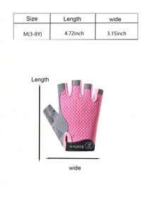 1 Paio/3 Paia di guanti fitness regolabili per bambini, a rete, multicolore, multitaglia, traspiranti, antiscivolo e resistenti all'usura, adatti per bambini dai 3 ai 12 anni per sport all'aperto e attività fisica