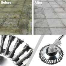 Cabezal desmalezador de alambre de 8" para eliminar malezas de caminos, bordillos, paredes, etc. - Plateado - Ver 7