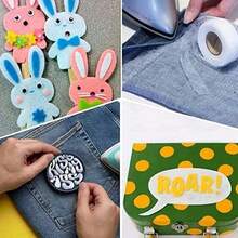 1 Pc Double Sided Adhesive Lining DIY Sewing Webbing Strong Adhesive Washable Non-Woven Fiber Tape, Double Sided Lining, Seamless Edge Binding Tape For Altering Clothes, Pants, Jeans, Skirts, Assorted Fabrics Adhesive Tape, No Sewing, Great For Adhesive Binding Assorted Fabrics - Multicolor - View 5