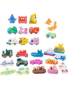 ألغاز خشبية للأطفال من عمر 3 سنوات فما فوق، ألغاز بموضوعات الحيوانات والنقل والديناصورات، نشاط تعليمي للروضة، ألعاب تعليمية، أفضل هدية للأولاد والبنات