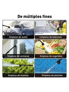 Pistola de lavado de coches de alta presión avanzada,Pistola de lavado de autos, lavadora de autos, lavadora de autos de alta presión, hidrolavadora portátil, hidrolavadora recargable, hidrolavadora portátil inalámbrica de 2000 PSI, equipada con un motor de cobre puro y una batería de 21 V 1500 Ah, equipada con una pantalla LED de potencia, visualización en tiempo real de la energía restante, equipada con una manguera de 6 metros, suministro de agua liviano e ilimitado, la canasta del filtro filtra eficazmente las impurezas y se puede usar para regar automóviles, pisos y jardines. - Tipo de Enchufe A USA (110-127V) - Ver 5