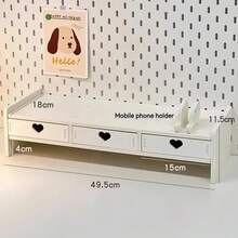 桌面增值架带抽屉显示器支架办公室学生桌收纳架木质电脑笔记本电脑增高支架收纳架ins桌面增值架带抽屉学生桌收纳架多功能展示架家用办公桌配件桌面增值架带抽屉电脑笔记本电脑增高支架收纳架木质显示器支架办公室学生桌收纳架