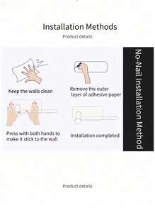 1pc Self-Adhesive Wall-Mounted Black Paper Towel Holder, Easy To Install, Suitable For Kitchen, Bathroom, Cabinet, Sink, Balcony, And Can Also Be Used To Store Cling Film/Paper Towels, An Essential Multipurpose Paper Towel Storage Item!