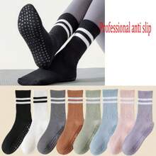 8 Pairs Women's Pilates Grip Socks, Non-Slip, Multicolor, Barefoot Exercises, Suitable For Pilates, Yoga, Gym, Jogging, Dancing, Ballet