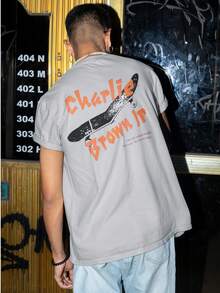CBJR Basic T-Shirt With Crybaby Print - Grey - View 1