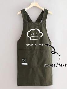 1pc Customized Waterproof Apron, Can Print Text And Personalized Photos, Funny Cooking Kitchen Apron, Can Customize Logo & Text, Ideal Gift For Valentine's Day, Father's Day, Mother's Day, Birthday, Anniversary For Women, Chefs, Moms, Dads, Husbands, Girlfriends, Boyfriends, Wedding (Men/Women), Washing Gloves - Multicolor - View 9