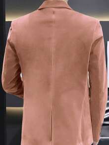 男士休闲/商务简约长袖西装外套 - 粉色 - 查看 7