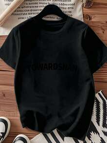 One piece shirts summer tops cotton  clothes women camisas de mujer lindas Camiseta negro blanca de algodón 180gestampado con textoT shirt algodón alta calidad impresióncuello redondocorte básico holgadohombres y mujerestranspirableversátillavable a máquinacómodatalla S ~ 3XLdiariacasualdeportivaimprescindible verano - Negro - Ver 1