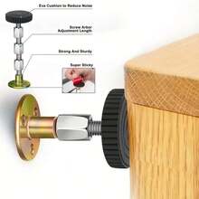 4 件装可调节金属家具腿垫、自粘式伸缩支撑墙稳定器、防震床架止动器 - 彩色 - 查看 8