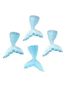 20 peças/pacote Adesivos de Strass Acrílicos com Formato de Cauda de Sereia em 9 Cores, 22*28mm, Acessórios DIY para Capas de Celular, Ímãs de Geladeira, Colar e Joias