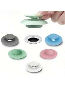 Press - Type Closed Sink Floor Drain Cover, Drain Plug, Sink Filter Plug, Sewer Odor - Proof Filter, Random Color