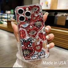 Funda para móvil con ranura para tarjetas. Compatible con phone 16, 15, 14, 13, 12 y 11. Permite guardar tarjetas y fotos. Diseño elegante y sencillo, transparente, esquinas reforzadas, anticaídas, con orificios para tarjetas. - Colores mixtos 1 - Ver 1