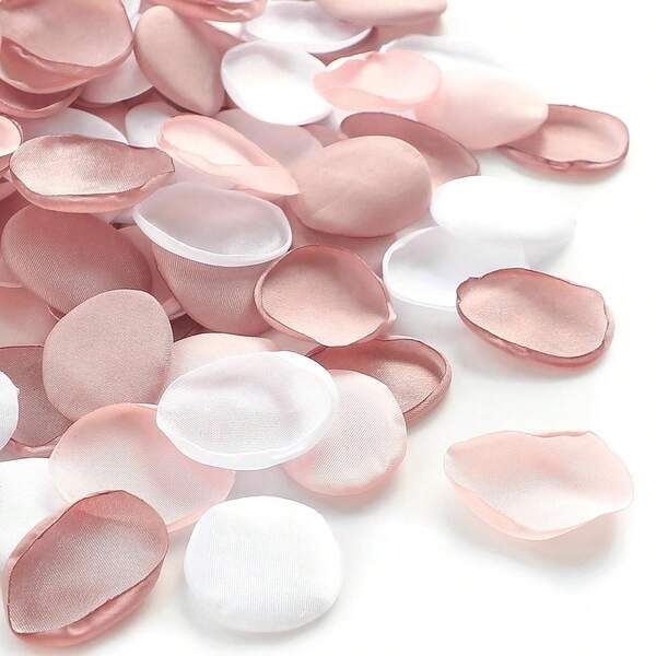 90/210/360 Pcs Silk Rose Petals Rose Blush Flower Petals For Wedding Flower Basket Aisle Scatter Dinner Table Centerpieces Party Confetti Bridal Shower Romantic Night Decoration