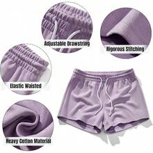 Shorts de entrenamiento para hombres con tiro de 3 pulgadas - Violeta claro - Ver 5