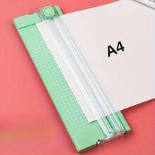 1 件时尚断头台 A4/A5 纸张和照片裁切器，轻便切割工具办公用品、学校用品、返校 - 彩色 - 查看 2