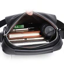 1 件男士简约 PU 皮革单肩包/斜挎包，休闲斜挎包，功能性通勤包，黑色，男友礼物，男士复古侧袋斜挎包，新生活必需品，学生用品，男士必备钱包，时尚男包，商务中学生斜挎包，男包，大学生 PU 单肩包，休闲百搭男包