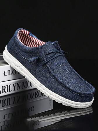 Scarpe casual da uomo in lino traspiranti, slip-on, comodi, leggeri, e versatili mocassini