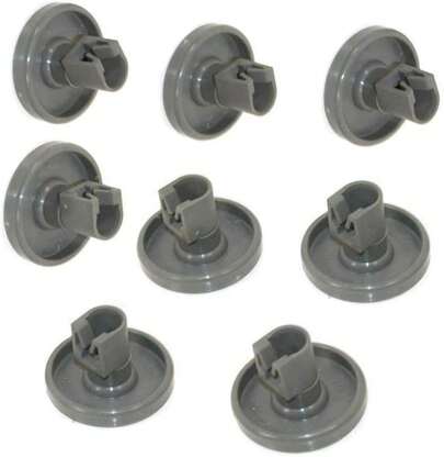 Geschirrspülerräder für den unteren Korb – kompatibel mit Privileg, Faure, AEG, Electrolux, Zanussi. Komplettes Set mit 8 Rädern