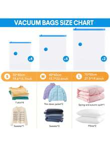 20pcs/1pc Vacuum-Sealed Bags, Travel Accessories, Vacuum Bags, Travel Essentials, Vacuum Storage Bags, Travel Essentials, Storage Bags, Cruise Essentials, Organization And Storage, Bedroom