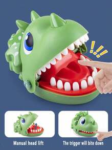 1pc Prank Toy, Triceratops Biting Finger, Big Mouth Crocodile Dinosaur Toy, Shark Biting Hand Prank Toy, Children & Parent Interactive Gag Toy
