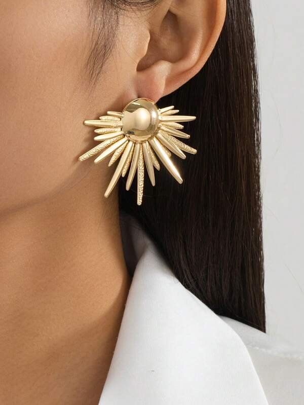 1 par de pendientes de tachuelas elegantes de moda exagerados, estilo retro europeo y americano, de alta gama, adecuados para decoración de fiestas