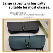 Solid Color Premium Eyeglasses Storage Case, Made Of PVC Material, Fashionable And Exquisite Design, Novel Style, Displays Generous And Elegant Appearance, Suitable For Most Eyeglasses, Daily Eyeglasses And Small Item Storage, Fashionable Eyeglasses Case, High-End Eyeglasses Case, New Eyeglasses Case, Eyeglasses Accessories