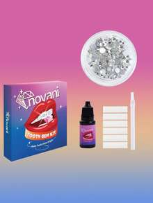 novani 200件/套 DIY牙齿宝石套装（含胶水），4色牙齿饰品宝石套装，水晶闪亮宝石，牙齿饰品入门套装，男女通用牙齿饰品