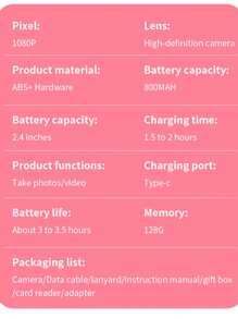 1080P HD Digital Camera With 48mp And Flash, USB Charging Retro Design, Compact For Travel And Daily Photography