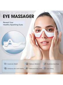 Under-Eye Red Light Therapy Device 3D Contour Eye Massager For Dark Circles, Eye Bags & Wrinkles, Rechargeable Under Eye Treatment Device For Puffiness And Fine Lines