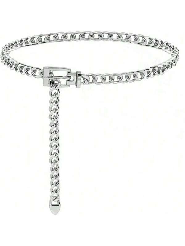 حزام معدني سميك للنساء كبيرات الحجم، إكسسوار موضة للفستان والقميص، للخصر الواسع في الصيف والمدرسة والخريف وعيد الهالوين