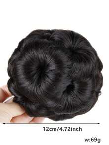 1个黑色/棕色玫瑰花蕾仿真发夹，合成纤维假发，花朵爪夹，发髻接发，马尾辫，盘发配饰，休闲发饰，发夹，爪夹，发爪，学校用品，女士度假装扮，发饰，头部配饰，发卡 - 黑色 - 查看 2