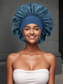 1 Pezzo Cuffia in seta per dormire, cuffia da notte in raso, cuffia da notte in seta con fascia elastica morbida, avvolgimento per capelli in seta per capelli ricci