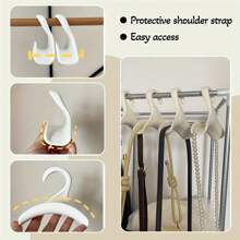 6/3/1pc Handbag Hooks, Closet Organizer Hangers, Storage Rack For Handbags, Backpacks, Hats And Scarves