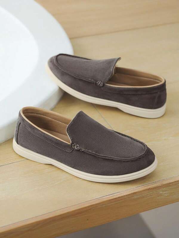 Men's Casual Slip-On Loafers Breathable Driving Shoes, Fashionable Moccasins For Summer