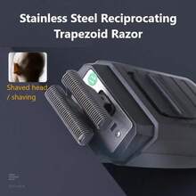 Kemei Afeitadora eléctrica inalámbrica recargable para hombres KM-1102, recortadora de vello facial de doble cuchilla reciprocante, acicalador potente multifunción, carga USB, color negro - Multicolor - Ver 10