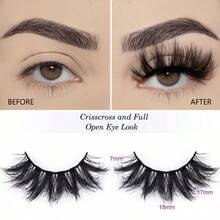 YANLashes Bulk 50 Pairs Wholesale False Lash Pack Individual 15mm 18mm Full Eyelashes Fluffy Faux Mink Strip Eyelash With Glitter Cases520 - Black - View 5