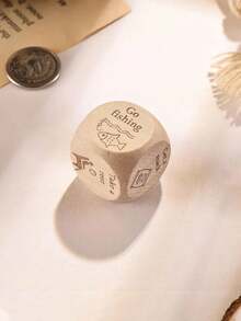 定制骰子，男女皆宜的有趣退休礼物，快乐退休礼物，个性化约会骰子套装，约会之夜创意，家庭礼物，情人节派对 - 紅木色 - 查看 6