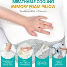 OKWISH Orthopedic Pillow Neck Support Pillow Side Sleeper Pillow 61x38cm Memory Foam Pillow - 灰色 - 查看 3