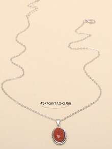 1 件蓝色朱砂锁骨吊坠项链，1 件玫瑰石英吊坠 - 藍金沙 - 查看 9