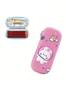 1pc 3D Cartoon EVA Waterproof Writing Pen Stationery Storage Case - Back To School - Multicolor - View 7