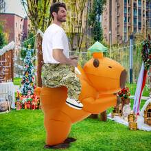 Inflatable Capybara Costume For Women Man Aldult Cosplay Party Ride On Animal Blow Up Costumes Halloween - Brown - View 6