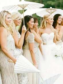 1/5/10件复古白色创意女士空白纸质遮阳婚礼伞 - 木柄，无需电源，非常适合婚礼、拍照、化妆、派对、海滩装饰。婚礼纪念品，伴娘团装饰伞，复古纸扇。