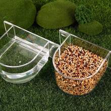 2Pcs Bird Food Bowl, Small Bowls For Cage, Bowl Food Tray Sturdy For Conures Budgie Feeding And Watering Rabbits, Hamsters And Other Small Animals, Bird Cage Feeder,Pink White.