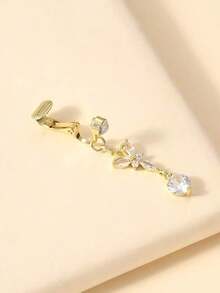 Non-Piercing Butterfly Fake Belly Piercing Butterfly Clip On Umbilical Navel Fake Piercing Fake Clip - Yellow Gold - View 4