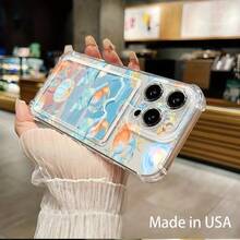 Funda transparente con ranura para tarjetas. Compatible con phone 16, 15, 14, 13, 12 y 11. Permite insertar tarjetas y fotos. Diseño elegante y sencillo. - Colores mixtos 1 - Ver 6