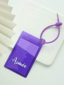 1pc Personalized Name Colorful Luggage Tag For Suitcases Customized Monogram Name PVC Luggage Tags With Name Card Custom Unique Tag Travel Bag Backpack Tags Gift TagsTravel Accessories Handmade Chic Travel Gift Birthday Bridesmaid Gifts For Friends - Multicolor - View 19