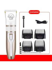 Professional Dog Grooming Kit, Quiet Dog Clipper Set, USB Rechargeable Wireless Pet Grooming Tool For Cats And Dogs