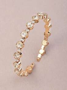 1 pulsera de lujo con incrustaciones de diamantes de imitación, adecuada para uso diario, fiesta y boda