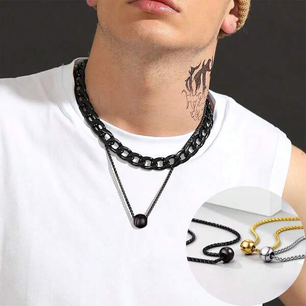 1PC Stainless Steel Baseball Necklace Men's And Women's Jewelry Baseball Accessories Baseball Necklace Silver Softball Pendant Stainless Steel Sports Jewelry Couple Sports Style Couple Pendant